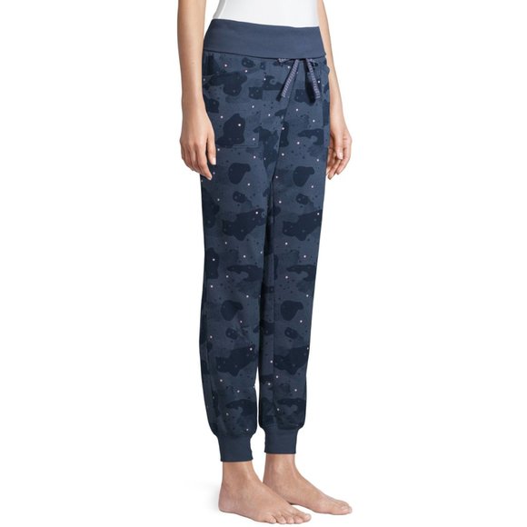 new Women's SMALL Pajamas pjs WARM Loungewear Set Blue camo 4 6 Top Pants Soft - Picture 9 of 15